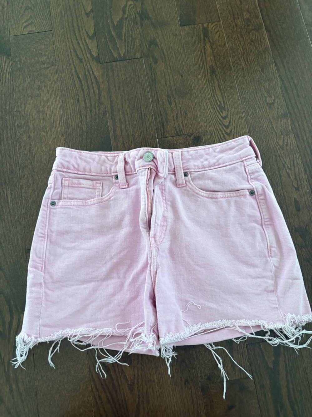 Old Navy Light Pink Frayed Hem Denim Shorts